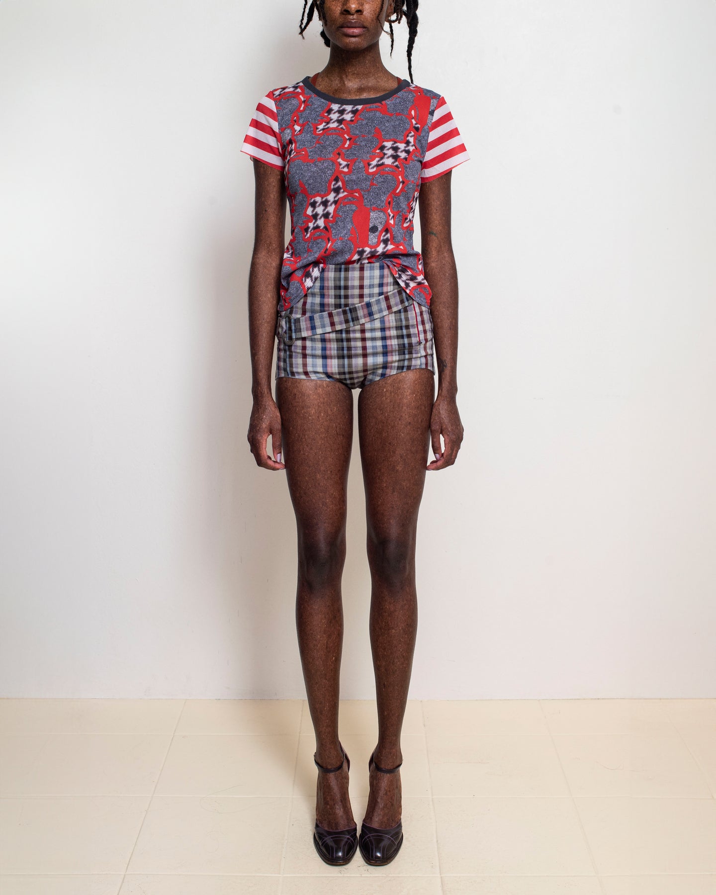 Plaid Sedgwick Belted Tap Short